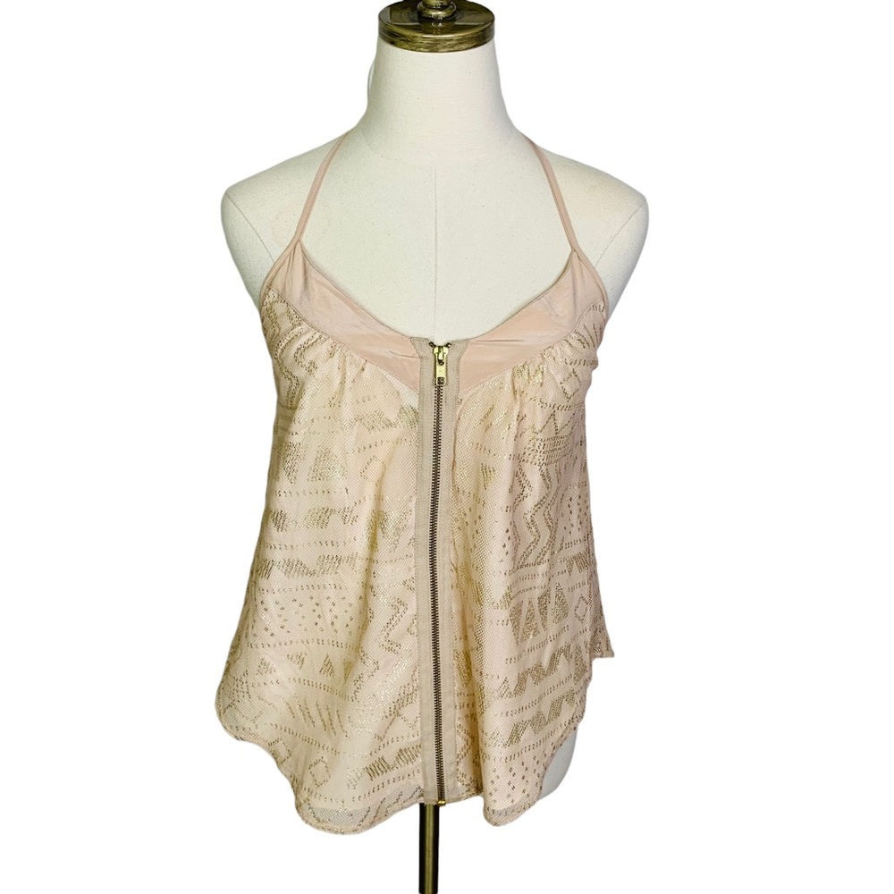 Silence & Noise UO Metallic Tank Blouse SMALL 3356
